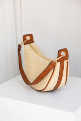 Abby Shoulder Straw Bag - Tan - The Self Styler