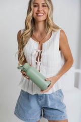 Flynn 1L Water Bottle - Sage Green - Suni and Sol - The Self Styler