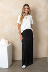 Florence Crochet Maxi Skirt - Black - The Self Styler