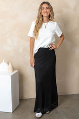 Florence Crochet Maxi Skirt - Black - The Self Styler