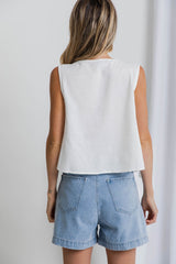 Tuscany Pleat Top - White - The Self Styler
