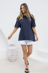 Sonny Relaxed-Fit Tee - Dark Navy - The Self Styler