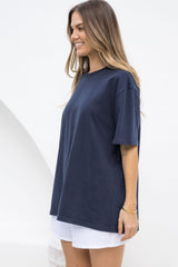 Sonny Relaxed-Fit Tee - Dark Navy - The Self Styler
