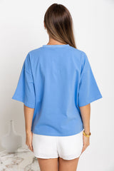Koah Boxy-Fit Tee - Blue - The Self Styler
