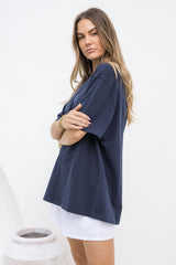 Sonny Relaxed-Fit Tee - Dark Navy - The Self Styler