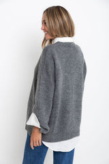 Stella Knit Jumper - Charcoal Grey - The Self Styler