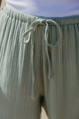 Zulu Cotton Pants - Sage Green - The Self Styler