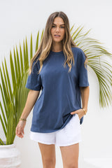 Sonny Relaxed-Fit Tee - Denim Blue - The Self Styler