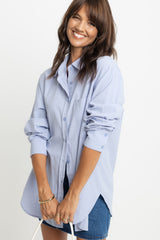 Aston Cotton Shirt - Chalk Blue - The Self Styler