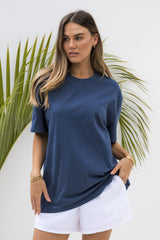 Sonny Relaxed-Fit Tee - Denim Blue - The Self Styler