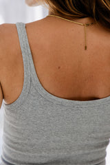 Harley Ribbed Tank Top - Grey Marle - The Self Styler