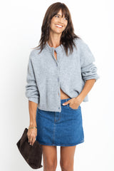 Dylan Denim Mini Skirt - Mid Blue Wash - The Self Styler Exclusive - The Self Styler