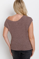 Avalon Off-The-Shoulder Top - Choc Marle - The Self Styler