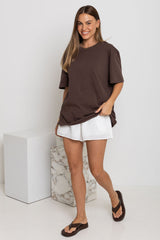 Sonny Relaxed-Fit Tee - Choc Brown - The Self Styler