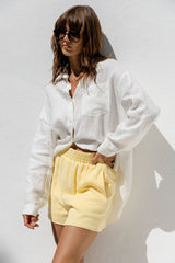 Brooklyn Cotton Shorts - Yellow - The Self Styler