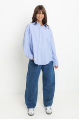 Bentley Relaxed-Fit Shirt - Blue Stripe - The Self Styler