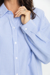 Bentley Relaxed-Fit Shirt - Blue Stripe - The Self Styler