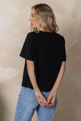 Lakey Relaxed-Fit Top - Black - The Self Styler