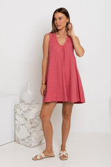 Noa Swing Dress - Raspberry - The Self Styler