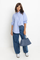 Bentley Relaxed-Fit Shirt - Blue Stripe - The Self Styler