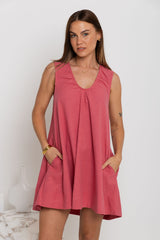 Noa Swing Dress - Raspberry - The Self Styler