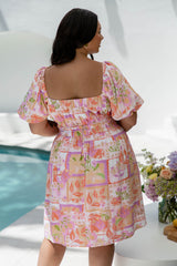 Cinque Terre Mini Dress - Limoncello Print - The Self Styler - The Self Styler