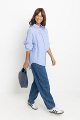 Bentley Relaxed-Fit Shirt - Blue Stripe - The Self Styler