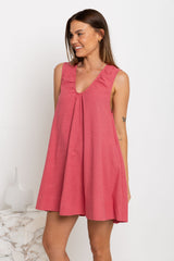 Noa Swing Dress - Raspberry - The Self Styler