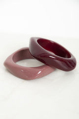 Aria Chunky Bangle - Dusty Pink - The Self Styler