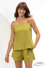 Luka Cami Top - Matcha Green - The Self Styler