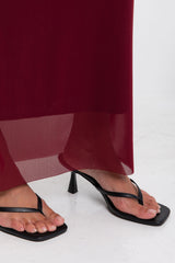 Leni Maxi Skirt - Wine - The Self Styler