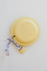 The Self Styler Retractable Measuring Tape - Faux Leather - Lemon - The Self Styler