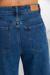 Darcy High-Rise Wide-Leg Denim Jeans - Dark Wash - The Self Styler - The Self Styler