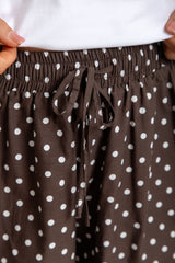 Lennon Polka Dot Shorts - Chocolate and White - The Self Styler