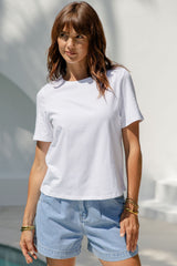 Baylee Basic Tee - White - The Self Styler