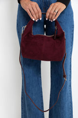 Luca Mini Suede Bag - Burgundy Wine - The Self Styler
