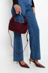 Luca Mini Suede Bag - Burgundy Wine - The Self Styler