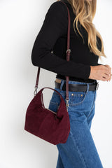Luca Mini Suede Bag - Burgundy Wine - The Self Styler