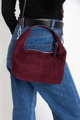 Luca Mini Suede Bag - Burgundy Wine - The Self Styler