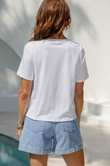 Baylee Basic Tee - White - The Self Styler