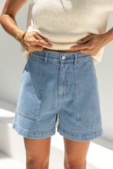 Byron Denim Shorts - Light Wash - The Self Styler