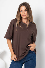 Sonny Relaxed-Fit Tee - Choc Brown - The Self Styler