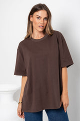 Sonny Relaxed-Fit Tee - Choc Brown - The Self Styler