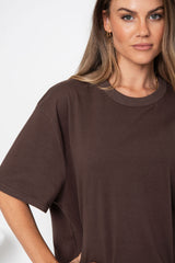 Sonny Relaxed-Fit Tee - Choc Brown - The Self Styler