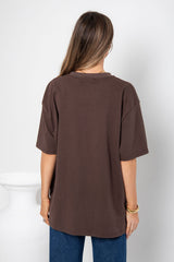Sonny Relaxed-Fit Tee - Choc Brown - The Self Styler