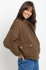 Finn Bomber Jacket - Deep Olive Choc - The Self Styler