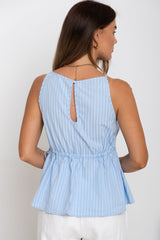 Sara Stripe Top - Blue - The Self Styler