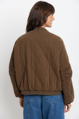 Finn Bomber Jacket - Deep Olive Choc - The Self Styler
