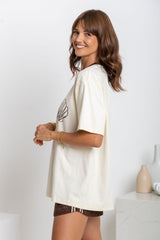 Tulum Shell Print Tee - Chocolate - The Self Styler