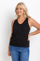 Ciara V-Neck Top - Black - The Self Styler